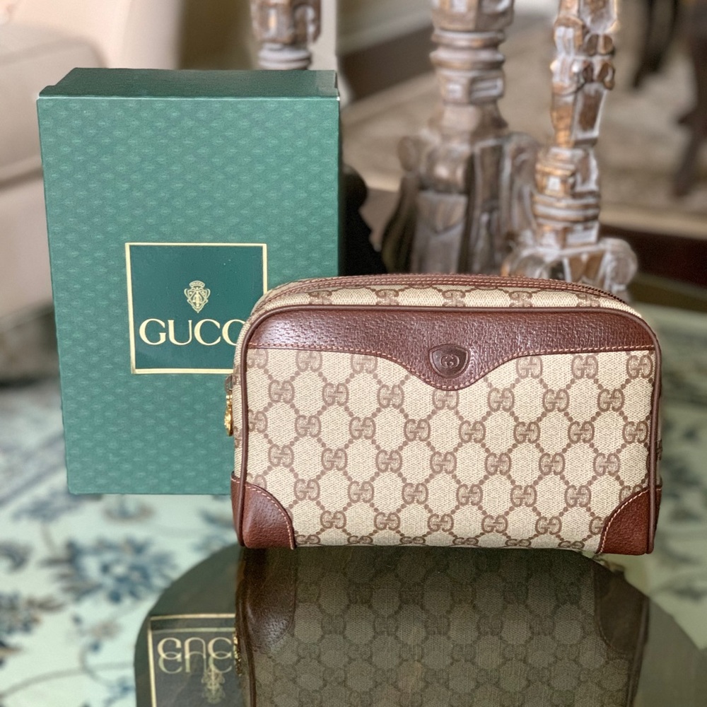 Authentic Vintage Gucci Clutch with box
